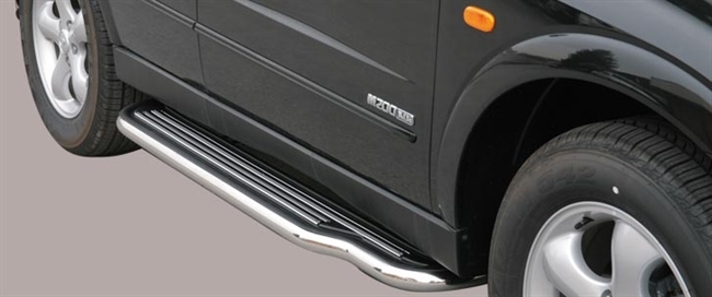 Trinbrædder i rustfri stål - Blank - Lang model til SsangYong Kyron årg. 07+