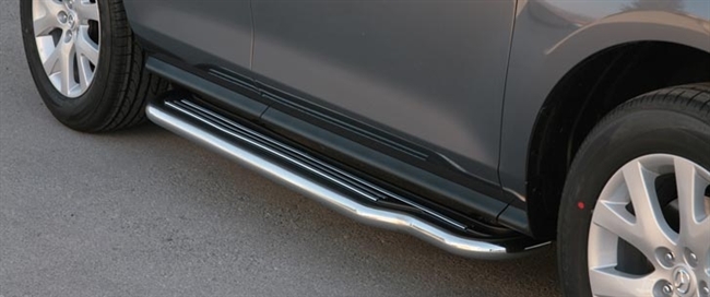 Trinbrædder i rustfri stål - Blank - Lang model til CX7 årg. 08-10