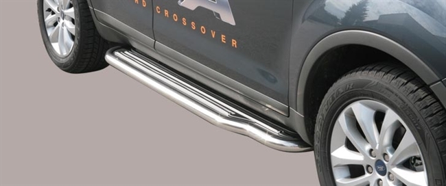 Trinbrædder i rustfri stål - Blank Lang model til Ford Kuga 08-12