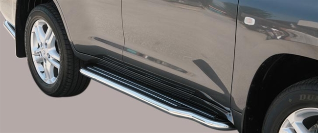 Trinbrædder i rustfri stål - Blank - Lang model til Toyota Landcruiser 200