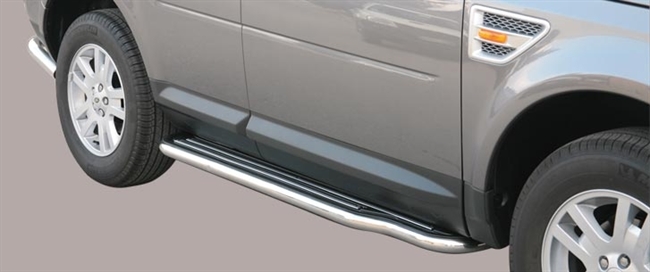 Trinbrædder i rustfri stål - Blank - Lang model til Land Rover Freelander 2 årg. 07+