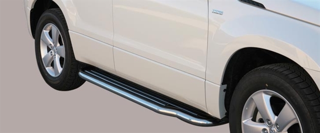 Trinbrædder i rustfri stål - Blank - Lang model til Suzuki Grand Vitara årg. 09+