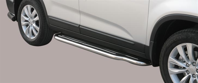 Trinbrædder i rustfri stål - Blank - Lang model til Kia Sorento årg. 09-12