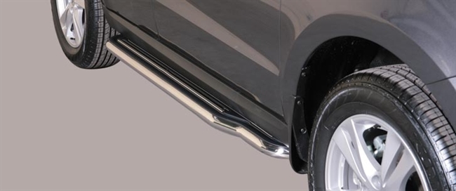 Trinbrædder i rustfri stål - Blank - Lang model fra Mach til Santa FE årg. 10-12