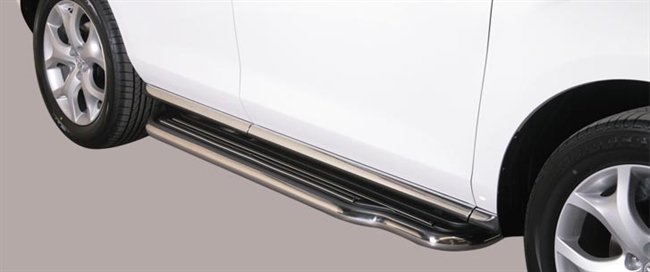 Trinbrædder i rustfri stål - Blank - Lang model til CX7 årg. 10+