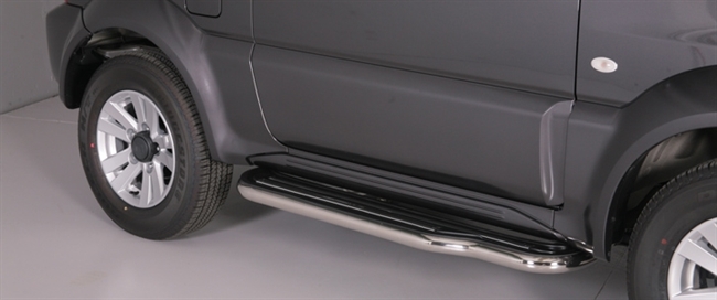 Trinbrædder i rustfri stål - Blank - Kort model til Suzuki Jimny årg. 12-17