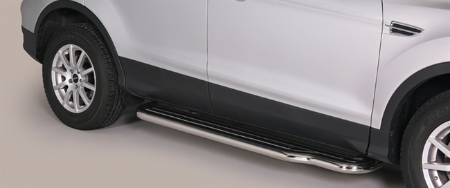 Trinbrædder i rustfri stål - Blank Lang model til Ford Kuga årg. 13-16