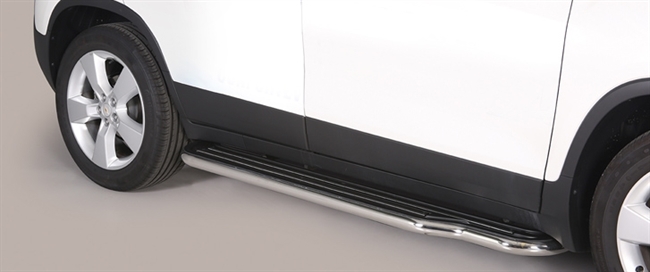 Trinbrædder i rustfri stål - Blank - Lang model fra Mach til Chevrolet Trax