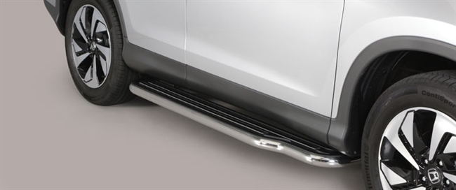 Trinbrædder i rustfri stål - Blank - Lang model til Honda CRV årg. 16-18