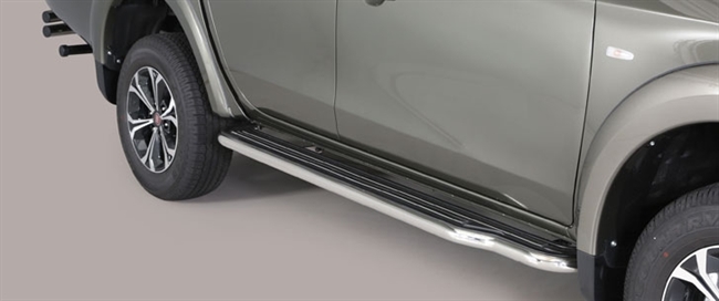 Trinbrædder i rustfri stål - Blank Ekstra lang model til Fiat Fullback årg. 16>