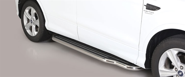 Trinbrædder i rustfri stål - Blank Lang model fra Mach til Ford Kuga årg. 17-