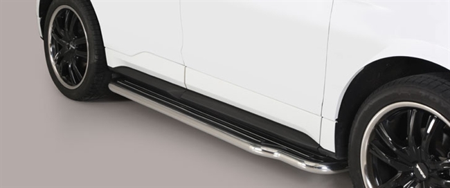 Trinbrædder i rustfri stål - Blank Ekstra lang model fra Mach til Ford Edge årg. 16+