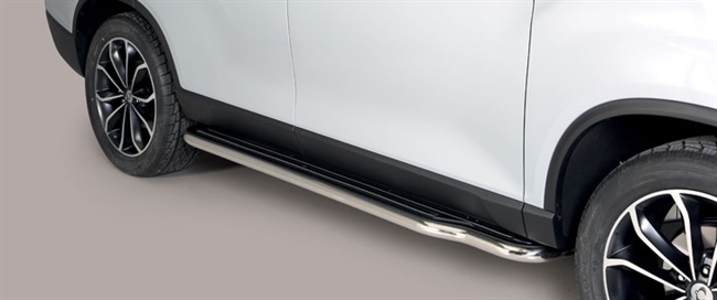 Trinbrædder i rustfri stål - Blank - Ekstra lang model til SsangYong Rexton årg. 18+