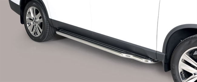 Trinbrædder i rustfri stål - Blank - Ekstra lang model til SsangYong Musso årg. 18+