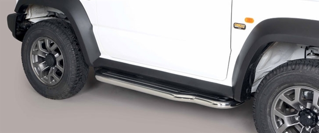 Trinbrædder i rustfri stål - Blank - Kort model til Suzuki Jimny årg. 18+