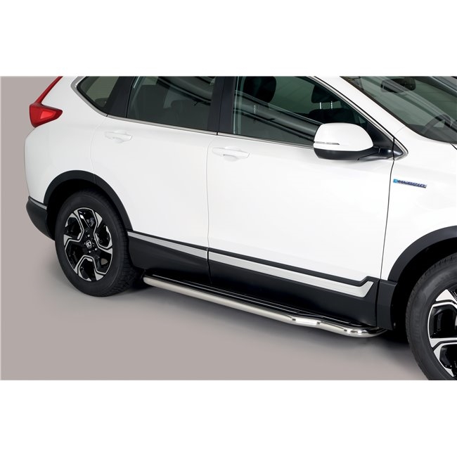 Trinbrædder i rustfri stål - Blank - Lang model til Honda CRV Hybrid årg. 19+