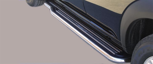 Trinbrædder i rustfri stål - Blank - Lang model til Land Rover Freelander 1 årg. 97-07