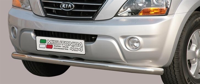 Beskyttelsesbar til forkofanger i rustfri stål - Blank til Kia Sorento årg. 06-08