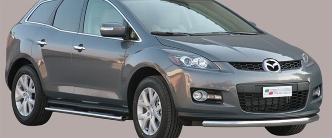 Beskyttelsesbar til forkofanger i rustfri stål - Blank til Mazda CX7 årg. 08-10