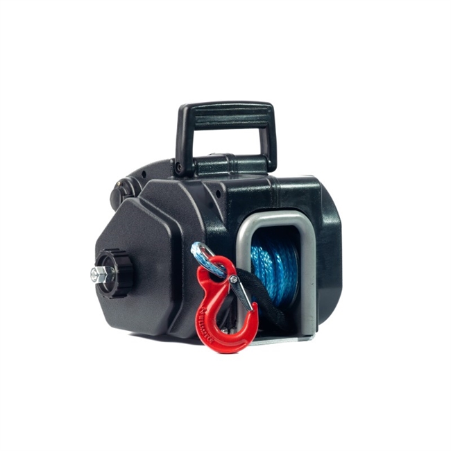 El-spil Husar Winch bærbart batteridrevent spil med syntetisk wire 6000Lbs