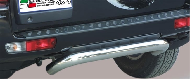 Beskyttelsesbar til bagkofanger - Fås i sort og blank til Mitsubishi Pajero Pinin kort model årg. 00-07