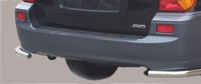 Beskyttelsesbar - Hjørne i rustfri stål - Fås i sort og blank til Hyundai Terracan MK1