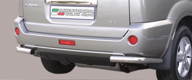 Beskyttelsesbar - Hjørne i rustfri stål - Blank til Nissan X-Trail årg. 04-06