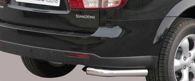 Beskyttelsesbar - Hjørne i rustfri stål - Blank til SsangYong Kyron årg. 07+