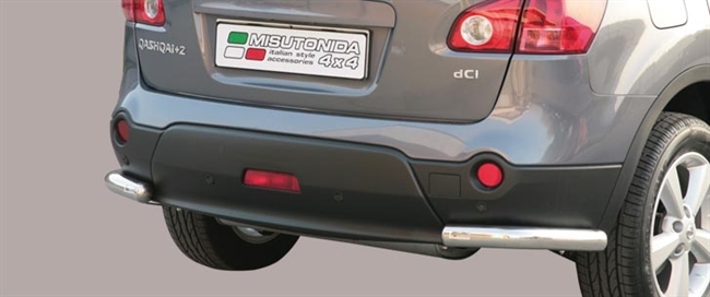 Beskyttelsesbar - Hjørne i rustfri stål - Blank til Nissan Qashqai+2 årg. 08+