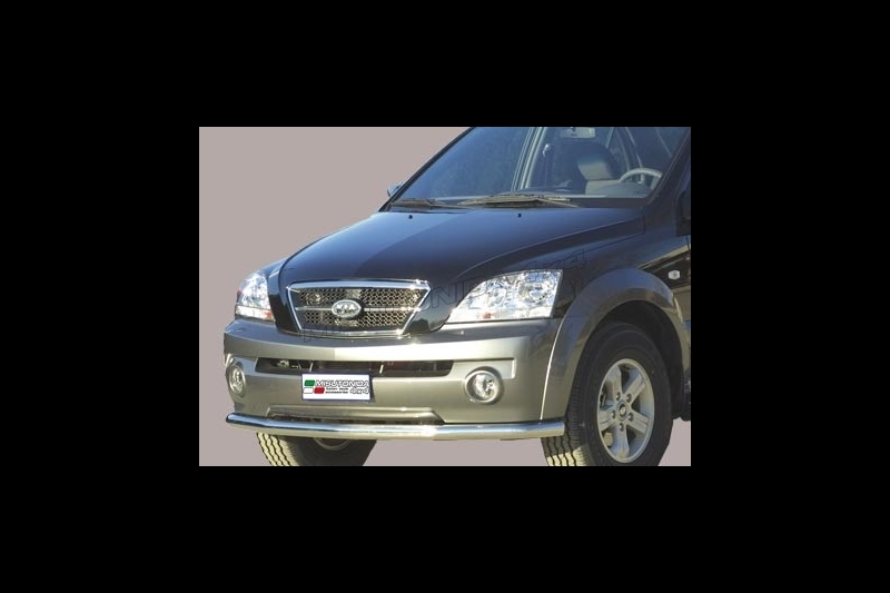 Beskyttelsesbar til forkofanger i rustfri stål - Blank til Kia Sorento årg. 02-06