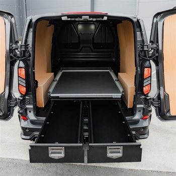Ladskuffe (Sliding tray) Twin drawer system fra ProTop til Ford Transit Custom SWB Årgang 2023+