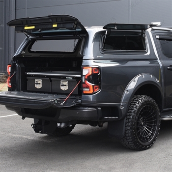 Hardtop fra Aeroklas lift up, E Tronic med centrallås til Ford Ranger Double Cab Årgang 2023+ 