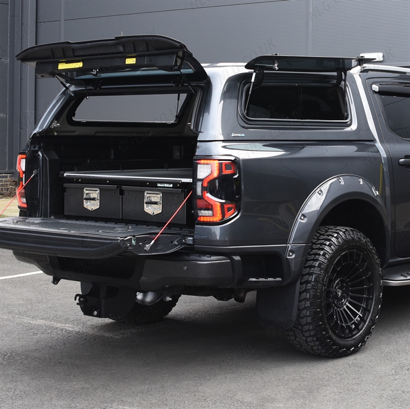 Hardtop fra Aeroklas lift up, E Tronic med centrallås til Ford Ranger Double Cab Årgang 2023+ 