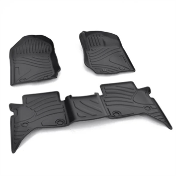 Gulvbakker - 3D Premium Floor Trays mats fra Trux til Ford Ranger D/C Årgang 2012-2022