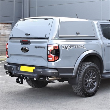Hardtop fra ProTop Gullwing med pop-up vinduer, lakeret i bilens originalfarve til Ford Ranger Raptor D/C Årgang 2023+