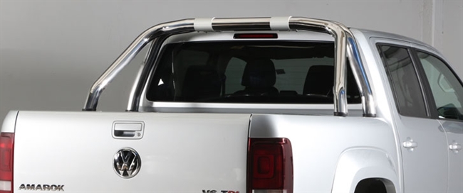 Styrtbøjle/Roll Bar i rustfri stål  - Blank til VW Amarok årg. 10-20