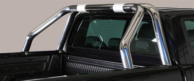 Styrtbøjle/Roll Bar i rustfri stål  - Fås i sort og blank til Ford Ranger årg. 12+