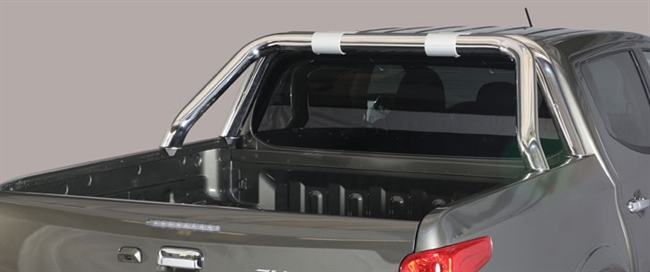 Styrtbøjle/Roll Bar i rustfri stål  - Fås i sort og blank til Fiat Fullback årg. 16>