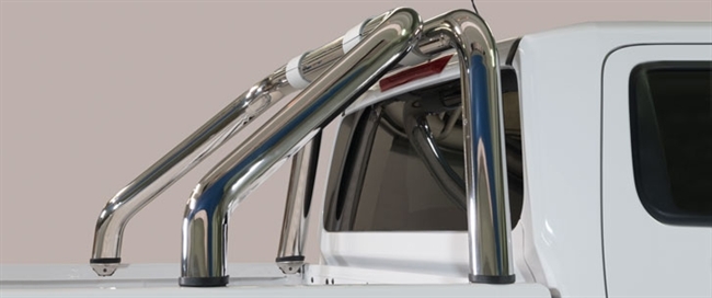 Styrtbøjle/Roll Bar i rustfri stål  - Blank til Renault Alaskan årg. 18+