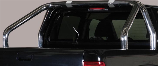 Styrtbøjle/Roll Bar til montering på lad i rustfri stål - Blank til VW Amarok Double Cab årg. 10-20