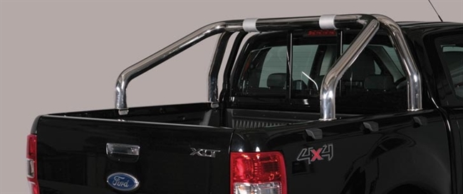 Styrtbøjle/Roll Bar til montering på lad i rustfri stål - Blank til Ford Ranger årg. 12+