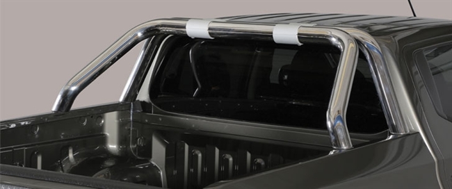 Styrtbøjle/Roll Bar til montering på lad i rustfri stål - Fås i sort og blank til Mitsubishi L200 årg. 15+