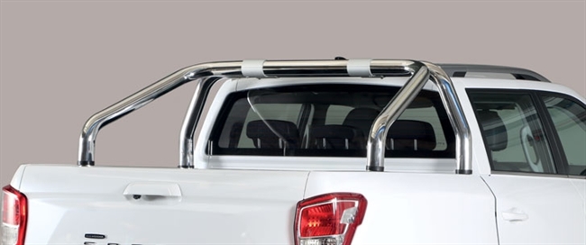 Styrtbøjle/Roll Bar til montering på lad i rustfri stål - Blank til SsangYong Musso årg. 18+