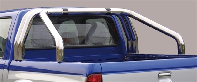 Styrtbøjle/Roll Bar til montering på lad i rustfri stål - Blank med dobbelt rør til Mazda B2500 Double Cab årg. 03-06 