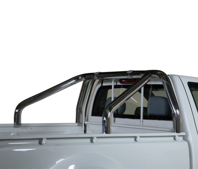 Styrtbøjle/Roll Bar til montering på lad i rustfri stål - Sort til Mazda B2500 Double Cab årg. 03-06