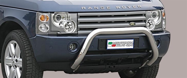 Frontbøjle (Super Bar) i rustfri stål - Fås i sort og blank fra Mach til Range Rover årg. 05-08