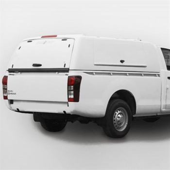 Hardtop fra ProTop Gullwing med solid bagdør - Lakeret i køretøjets originalfarve til Isuzu D-Max Single Cab Årgang 2021+