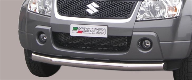 Beskyttelsesbar til forkofanger (Slash Bar) i rustfri stål - Blank til Suzuki Grand Vitara årg. 05-08