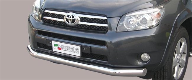 Beskyttelsesbar til forkofanger (Slash Bar) i rustfri stål - Fås i sort og blank fra Mach til Toyota Rav4 årg. 05-09