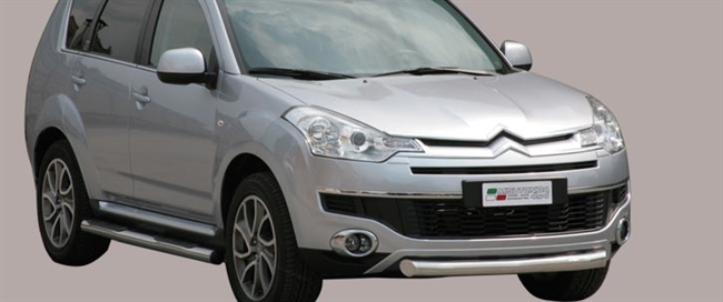 Beskyttelsesbar til forkofanger (Slash Bar) i rustfri stål - Blank til Citroen C-Crosser årg. 08>